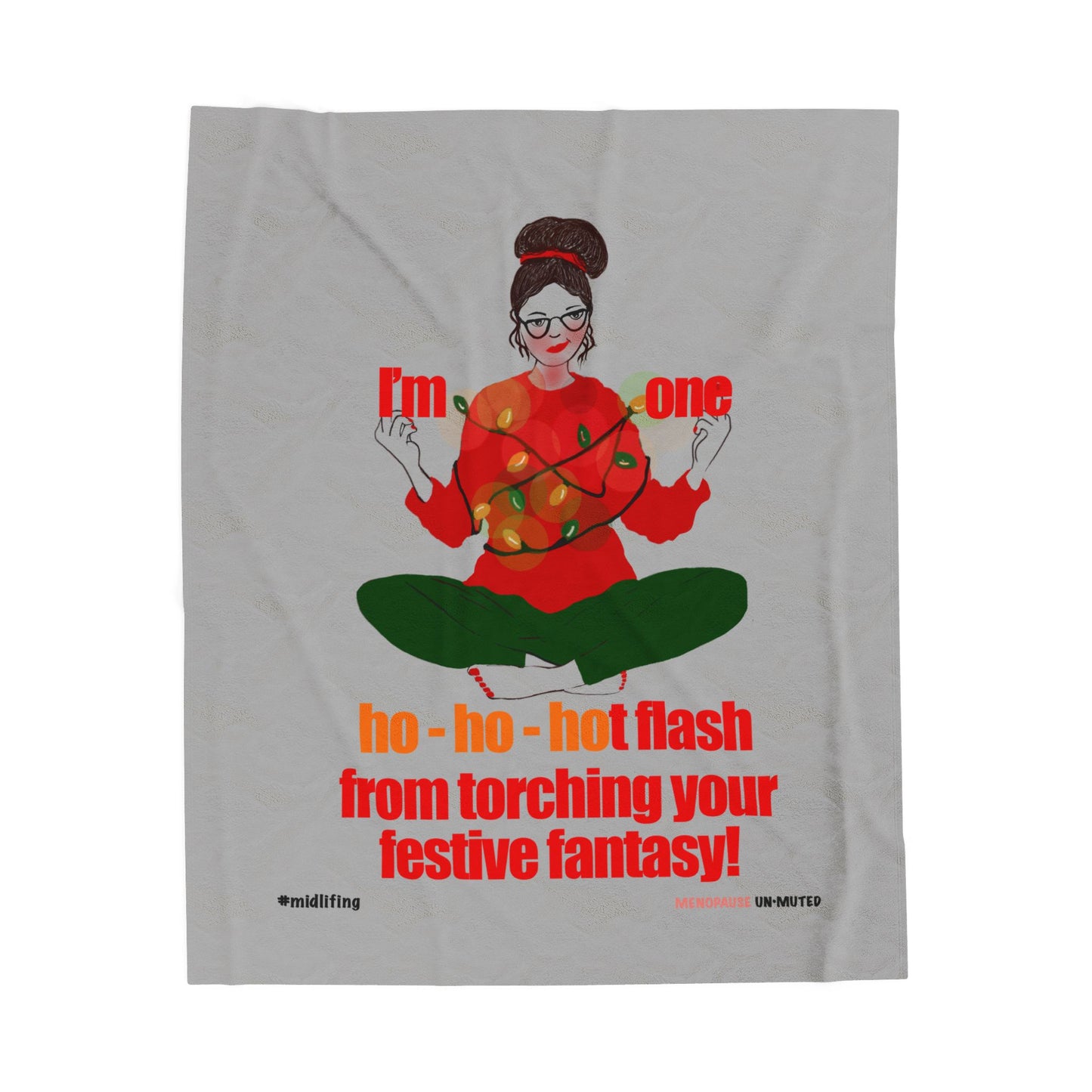 Funny Menopause Midlife Women Holiday Gift - Plush Blanket