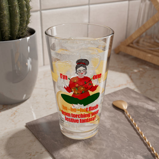 Funny Menopause Midlife Women Holiday Gift - Drinking Glass
