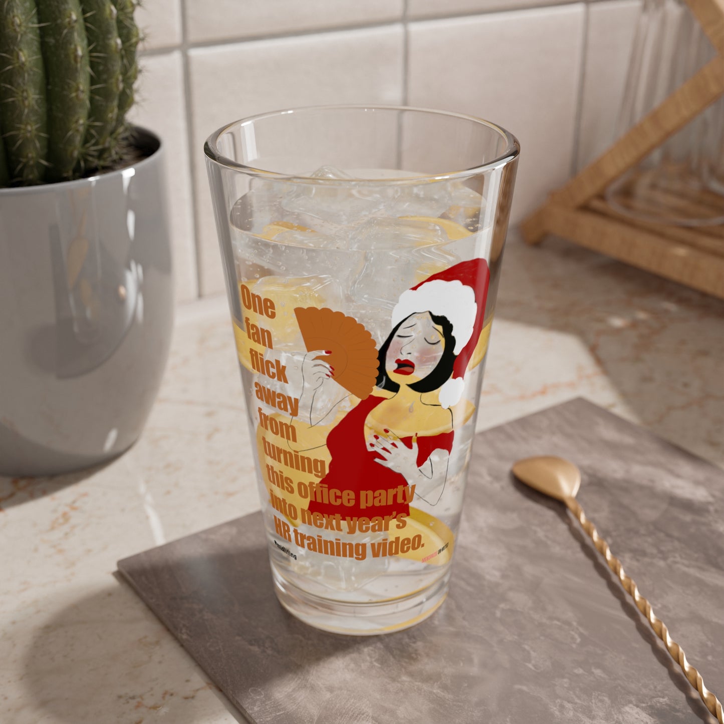 Funny Menopause Midlife Women Holiday Gift - Drinking Glass