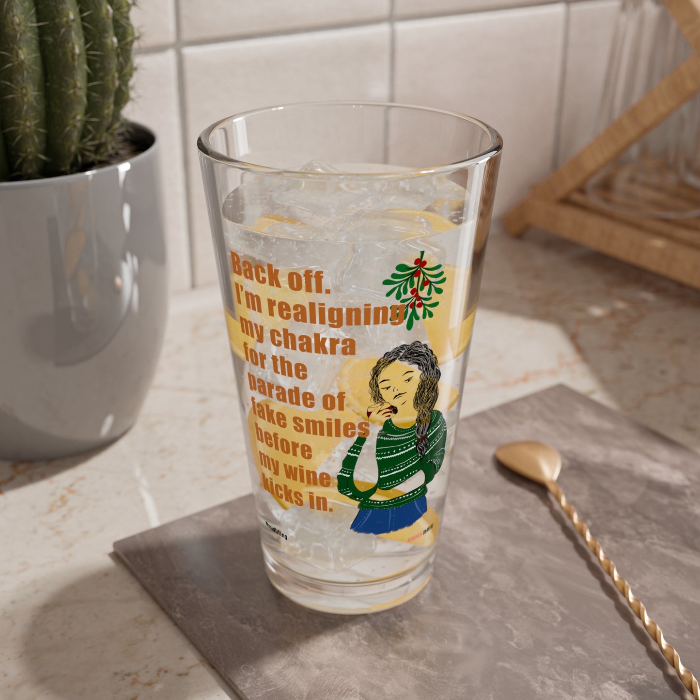 Funny Menopause Midlife Women Holiday Gift - Drinking Glass
