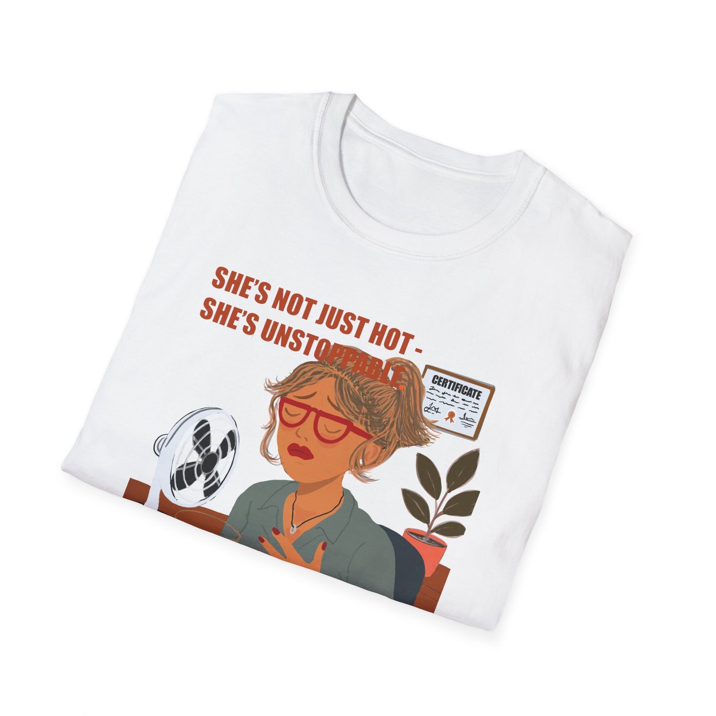 Funny Menopause T-Shirt – Hot Flash Survival Cotton Tee for Women