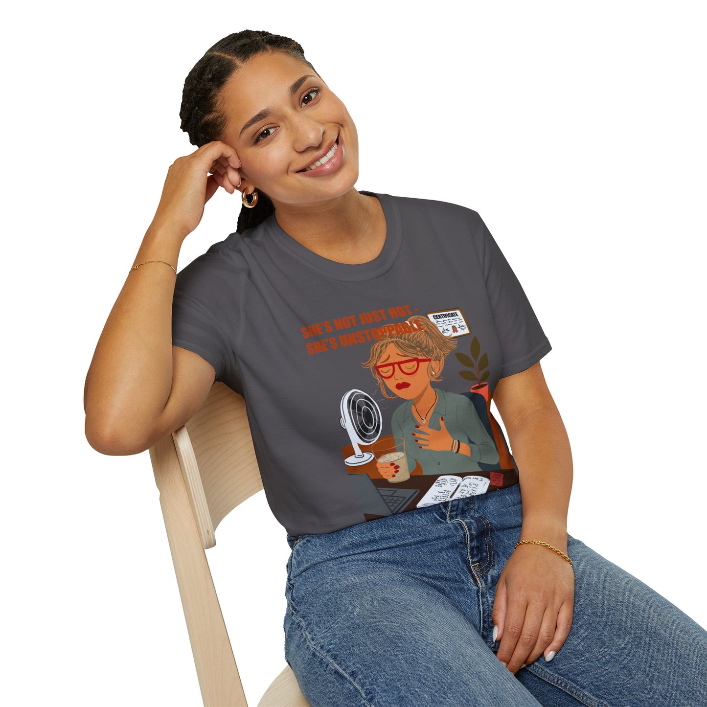 Funny Menopause T-Shirt – Hot Flash Survival Cotton Tee for Women