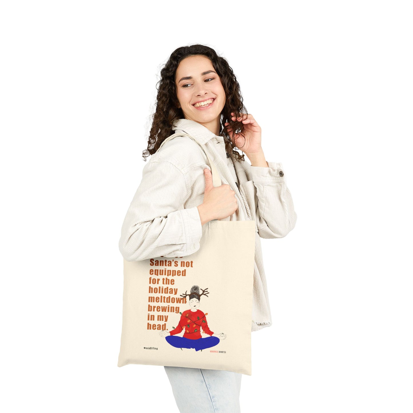 Funny Menopause Midlife Women Holiday Gift - Canvas Tote Bag