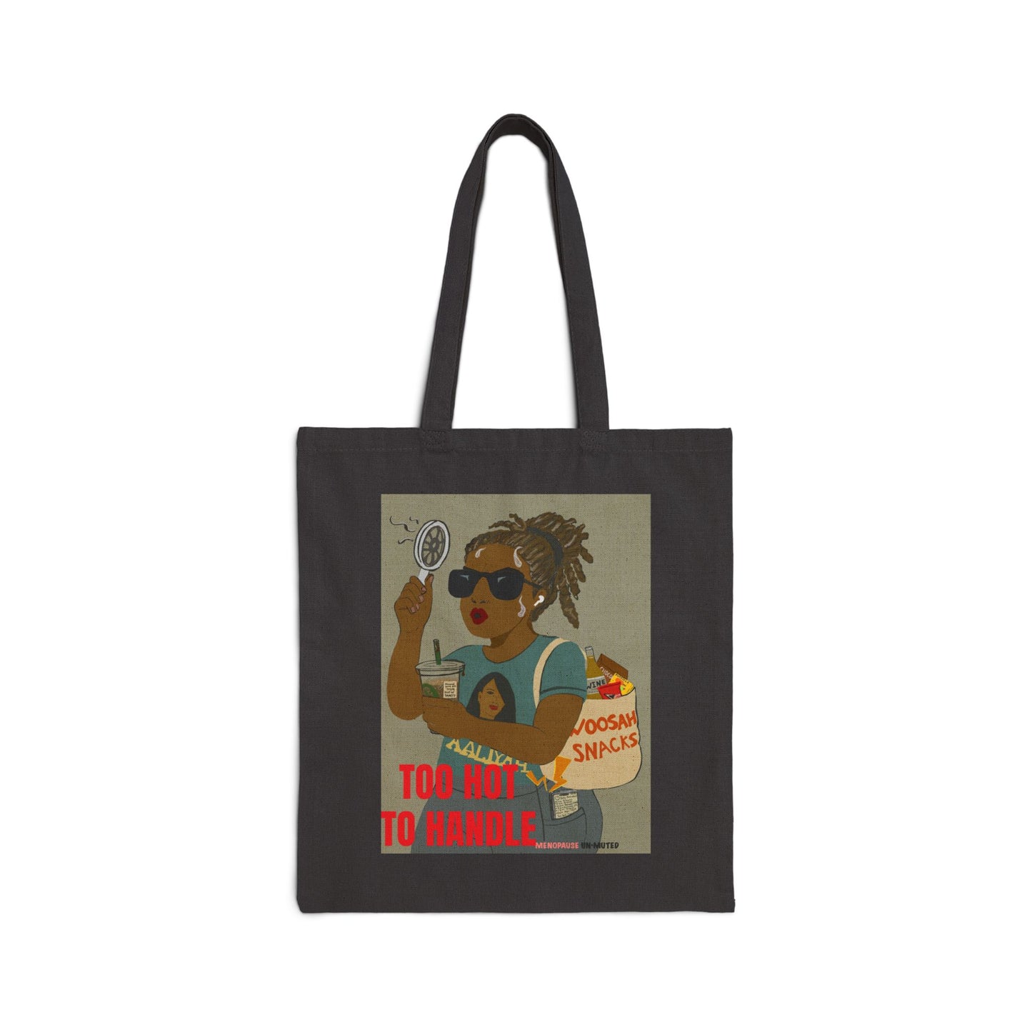 Funny Menopause Tote Bag – Hot Flash Survival Canvas & Cotton Gift for Women Canvas Tote Bag - She's Not