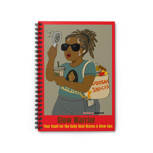 Funny Menopause Spiral Journal – Hot Flash Glow Warrior Notebook for Women