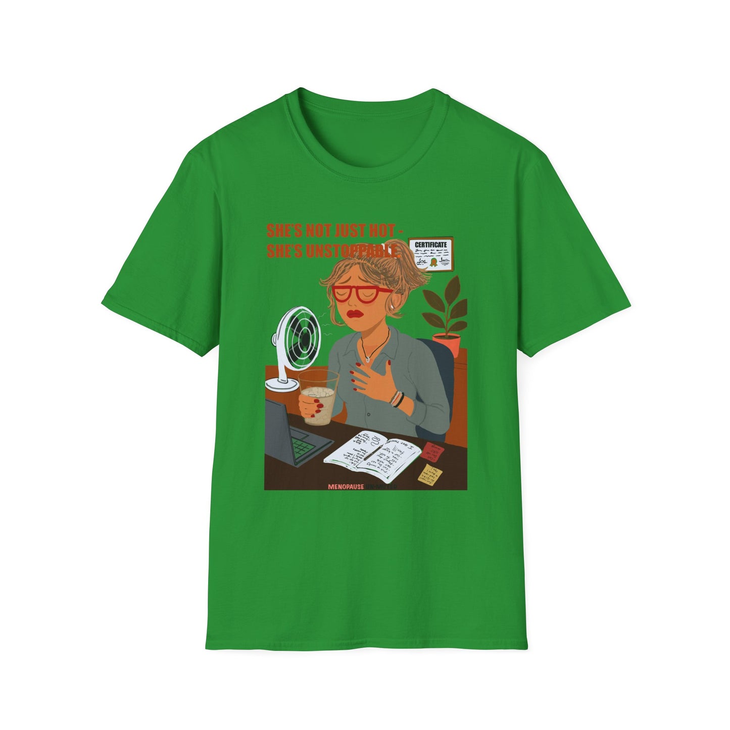 Funny Menopause T-Shirt – Hot Flash Survival Cotton Tee for Women