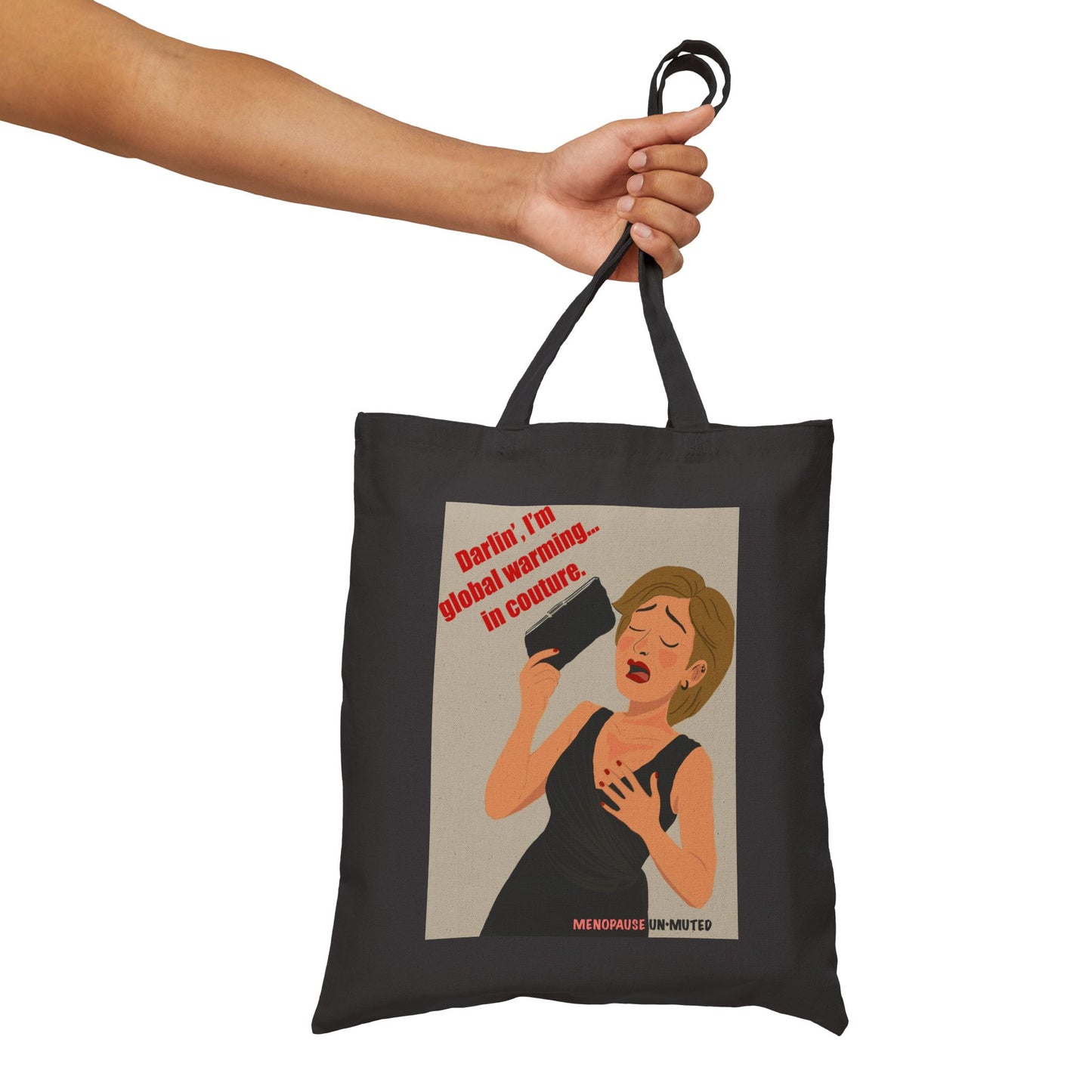 Funny Menopause Tote Bag – Hot Flash Survival Canvas & Cotton Gift for Women Canvas Tote Bag - She's Not