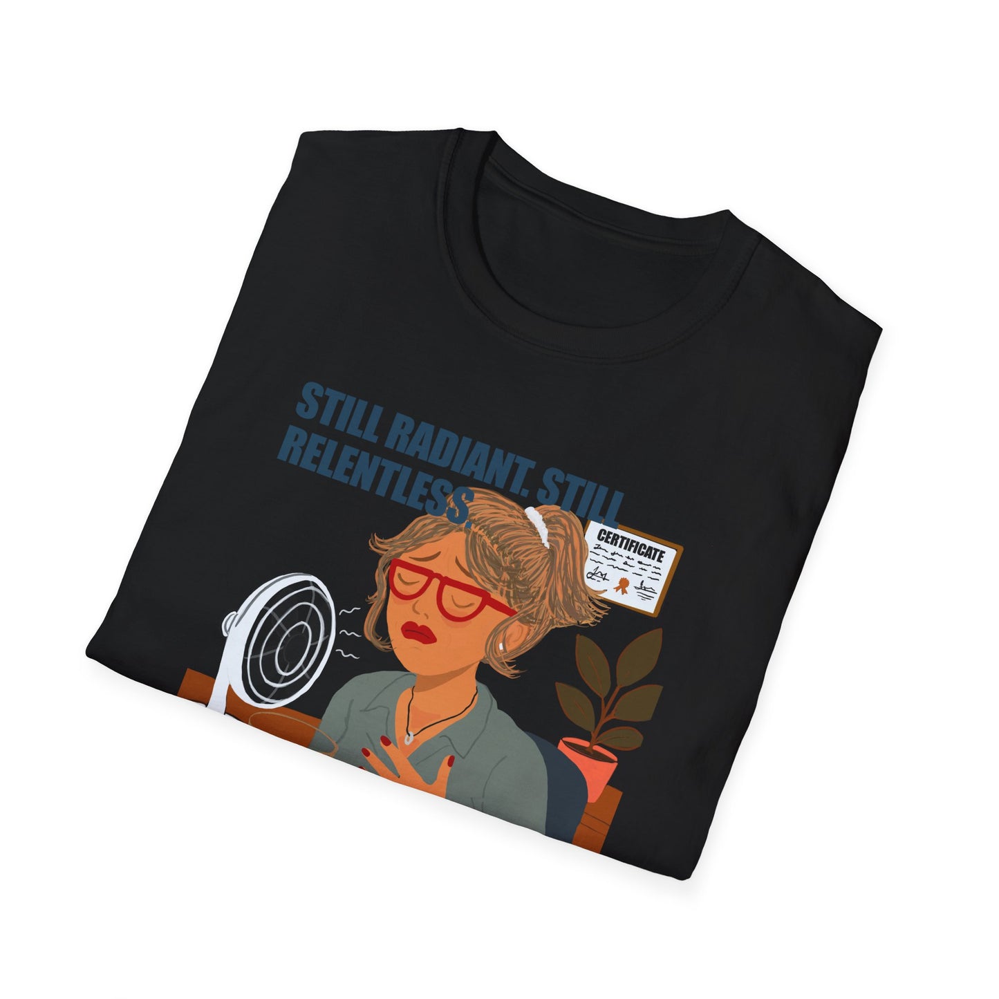 Funny Menopause T-Shirt – Hot Flash Survival Cotton Tee for Women