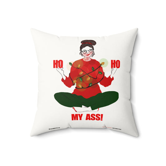 Funny Menopause Midlife Women Holiday Gift -Faux Suede Square Pillow