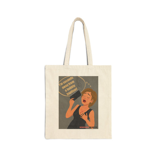 Funny Menopause Tote Bag – Hot Flash Survival Canvas & Cotton Gift for Women Canvas Tote Bag - She's Not