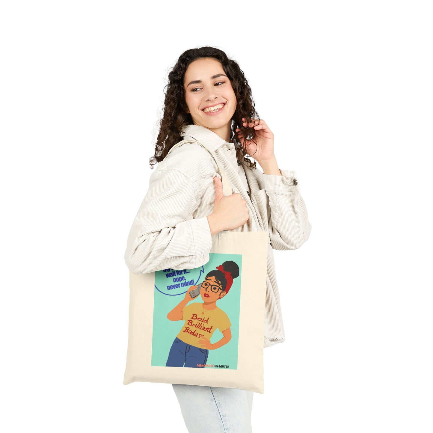 Funny Menopause Tote Bag – Brain Fog Survival Canvas & Cotton Gift for Women