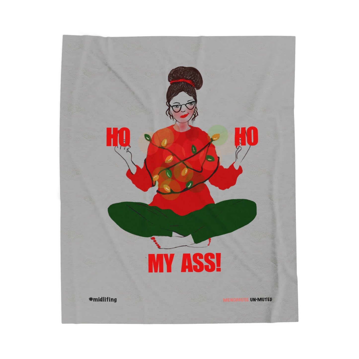 Funny Menopause Midlife Women Holiday Gift - Plush Blanket