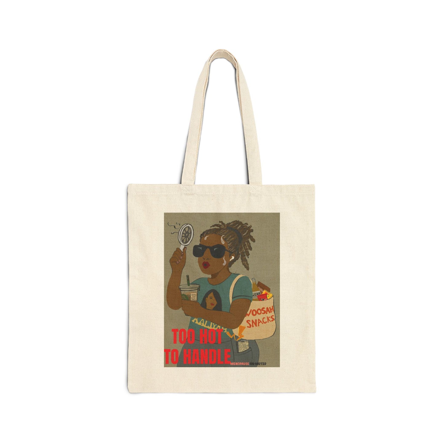 Funny Menopause Tote Bag – Hot Flash Survival Canvas & Cotton Gift for Women Canvas Tote Bag - She's Not