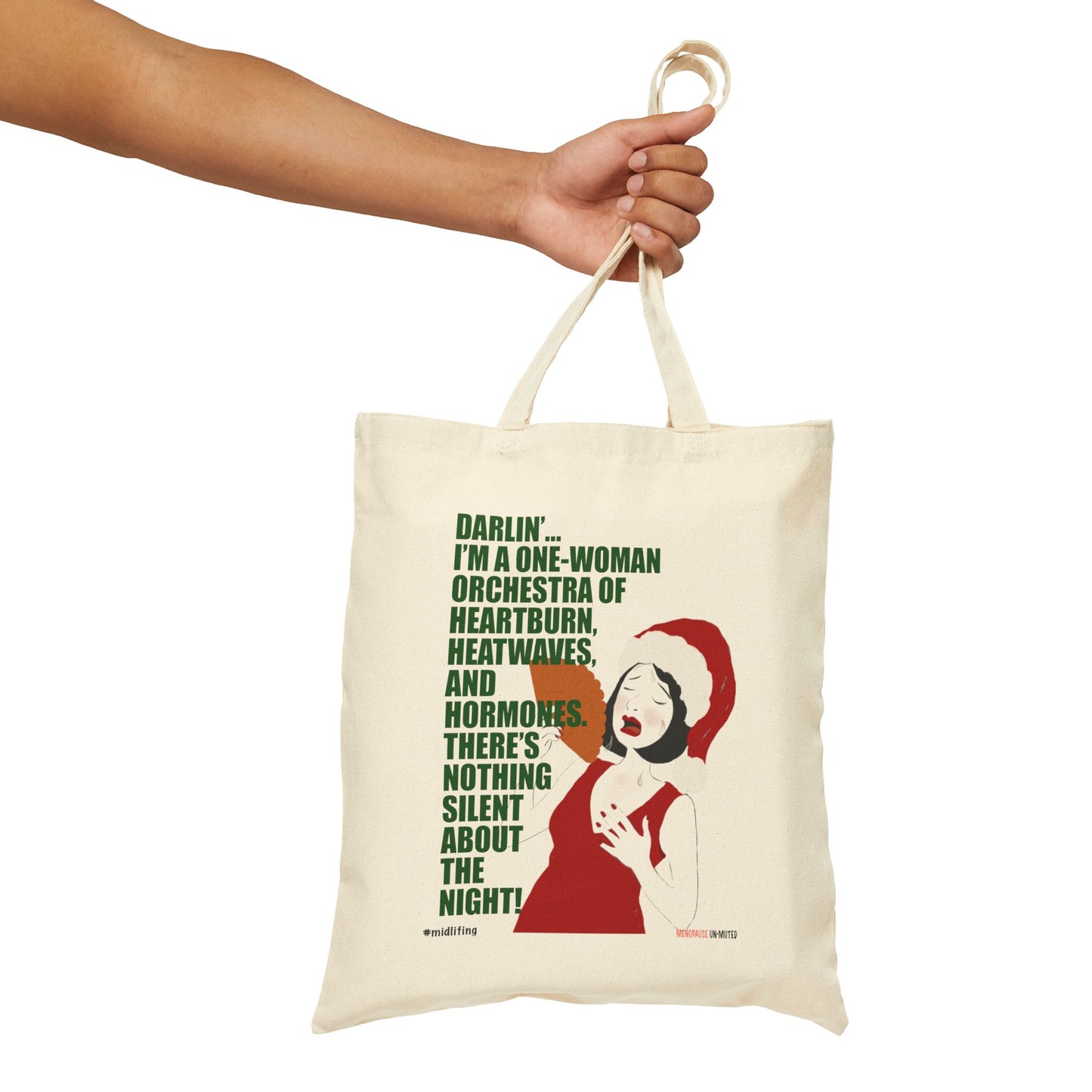 Funny Menopause Midlife Women Holiday Gift - Canvas Tote Bag