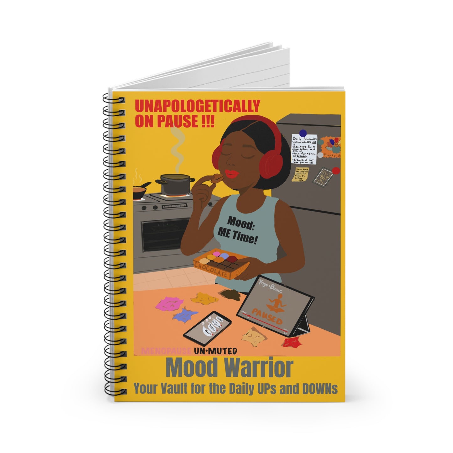 Funny Menopause Spiral Journal – Mood Swing Survival Notebook for Women