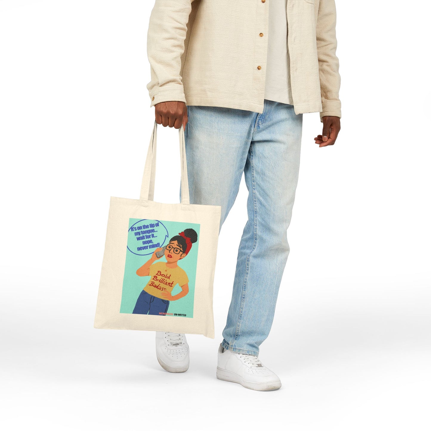 Funny Menopause Tote Bag – Brain Fog Survival Canvas & Cotton Gift for Women