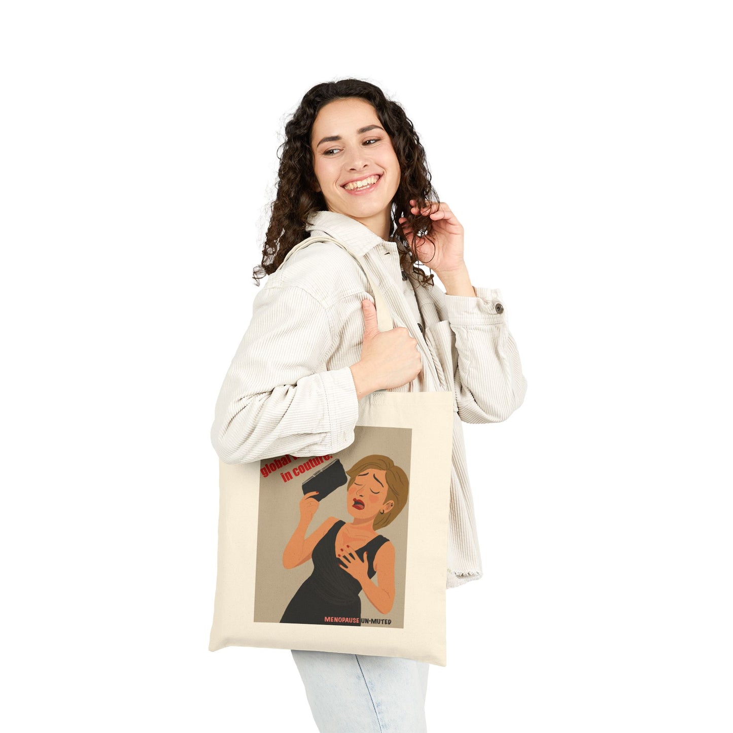 Funny Menopause Tote Bag – Hot Flash Survival Canvas & Cotton Gift for Women Canvas Tote Bag - She's Not