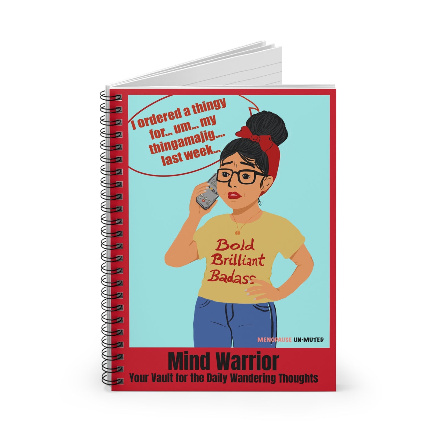 Funny Menopause Spiral Journal – Brain Fog Survival Notebook for Women