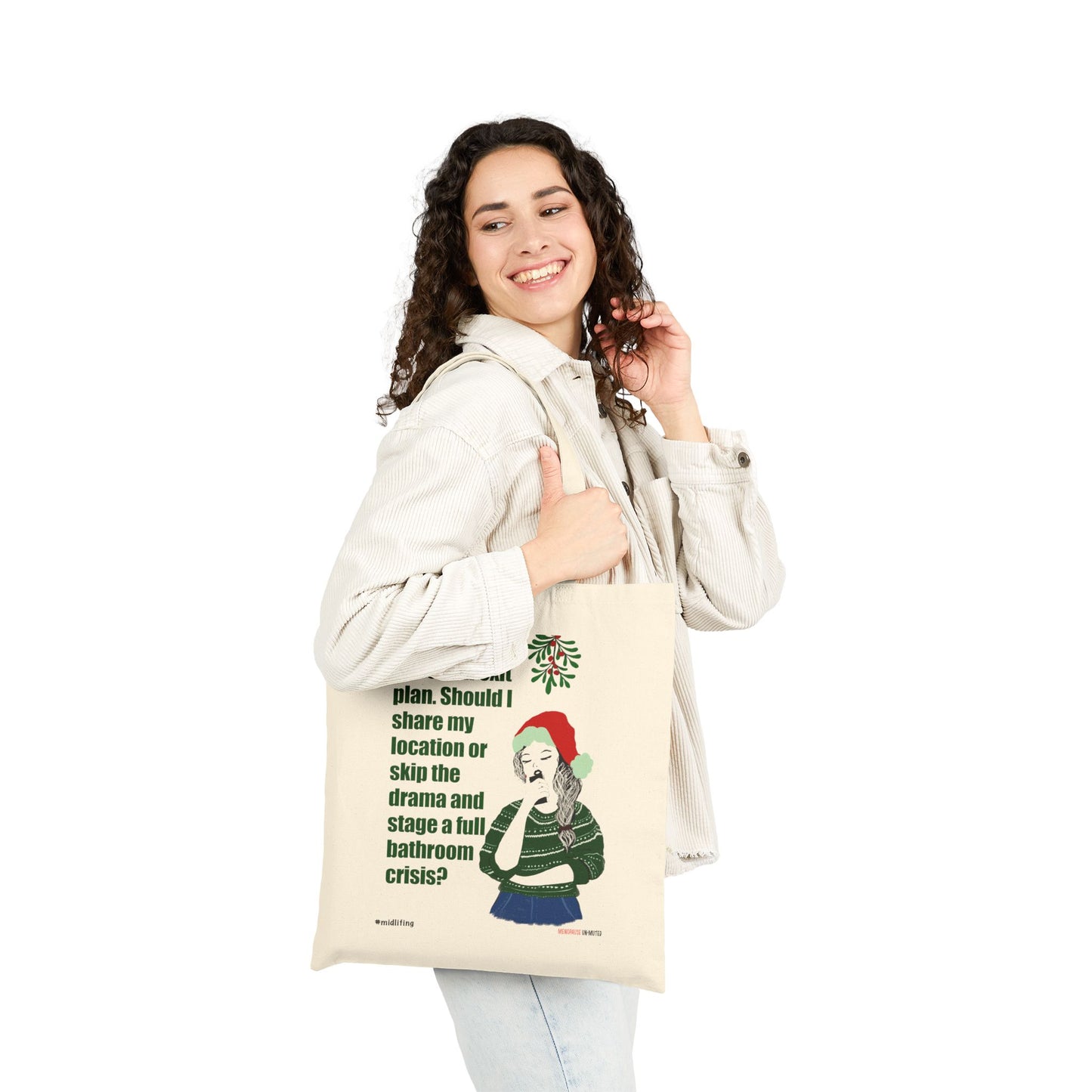 Funny Menopause Midlife Women Holiday Gift - Canvas Tote Bag