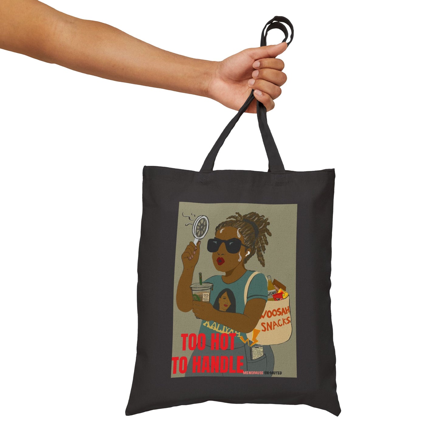 Funny Menopause Tote Bag – Hot Flash Survival Canvas & Cotton Gift for Women Canvas Tote Bag - She's Not