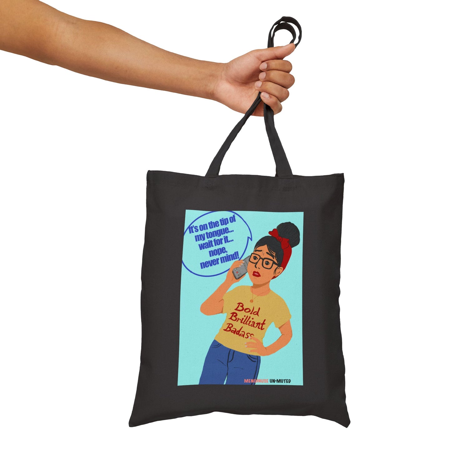 Funny Menopause Tote Bag – Brain Fog Survival Canvas & Cotton Gift for Women