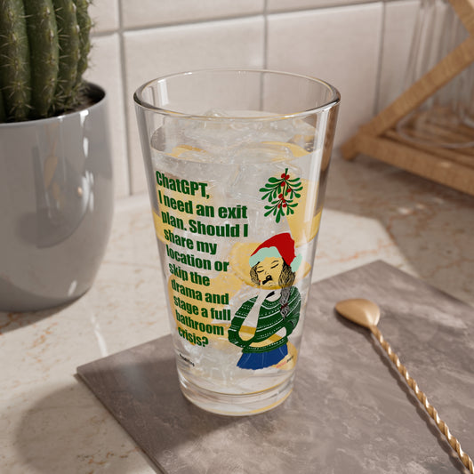 Funny Menopause Midlife Women Holiday Gift - Drinking Glass