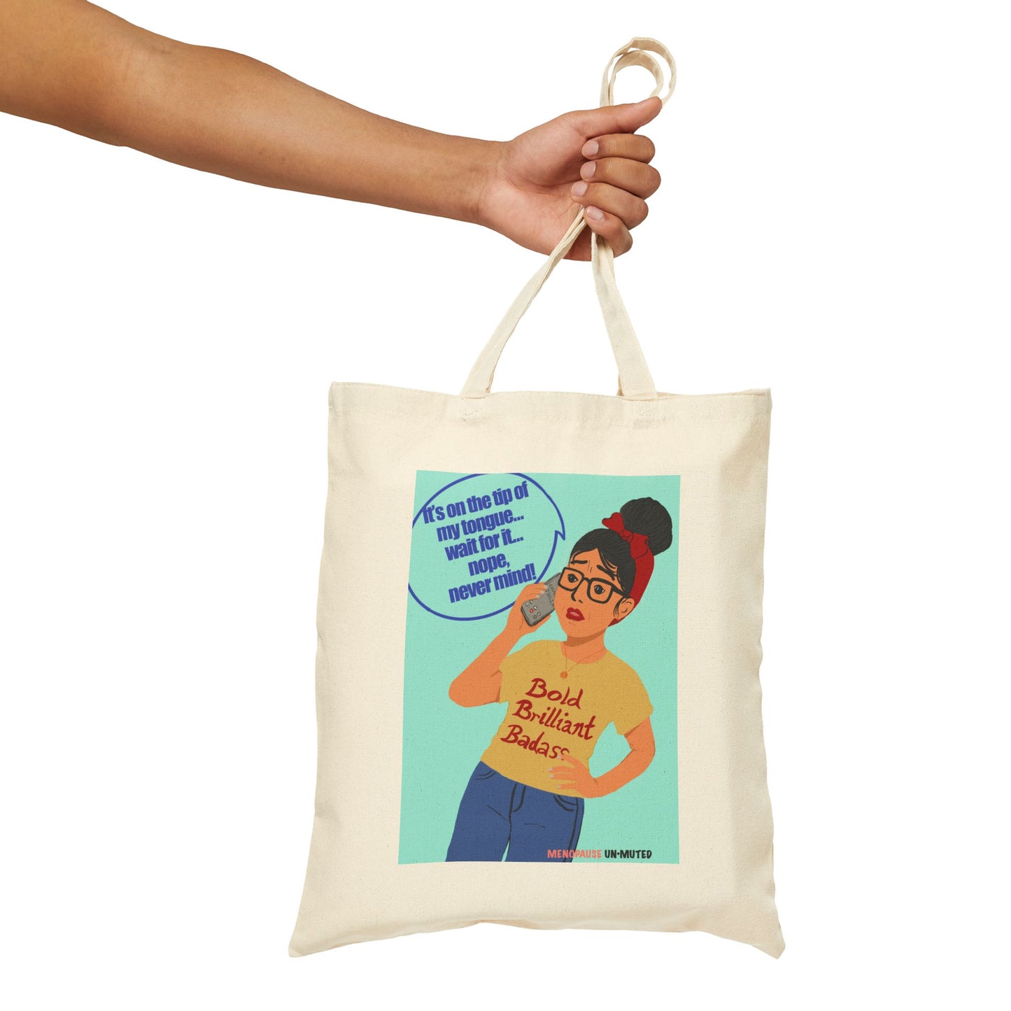 Funny Menopause Tote Bag – Brain Fog Survival Canvas & Cotton Gift for Women