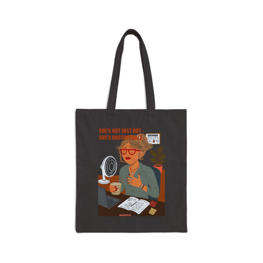 Funny Menopause Tote Bag – Hot Flash Survival Canvas & Cotton Gift for Women Canvas Tote Bag - She's Not