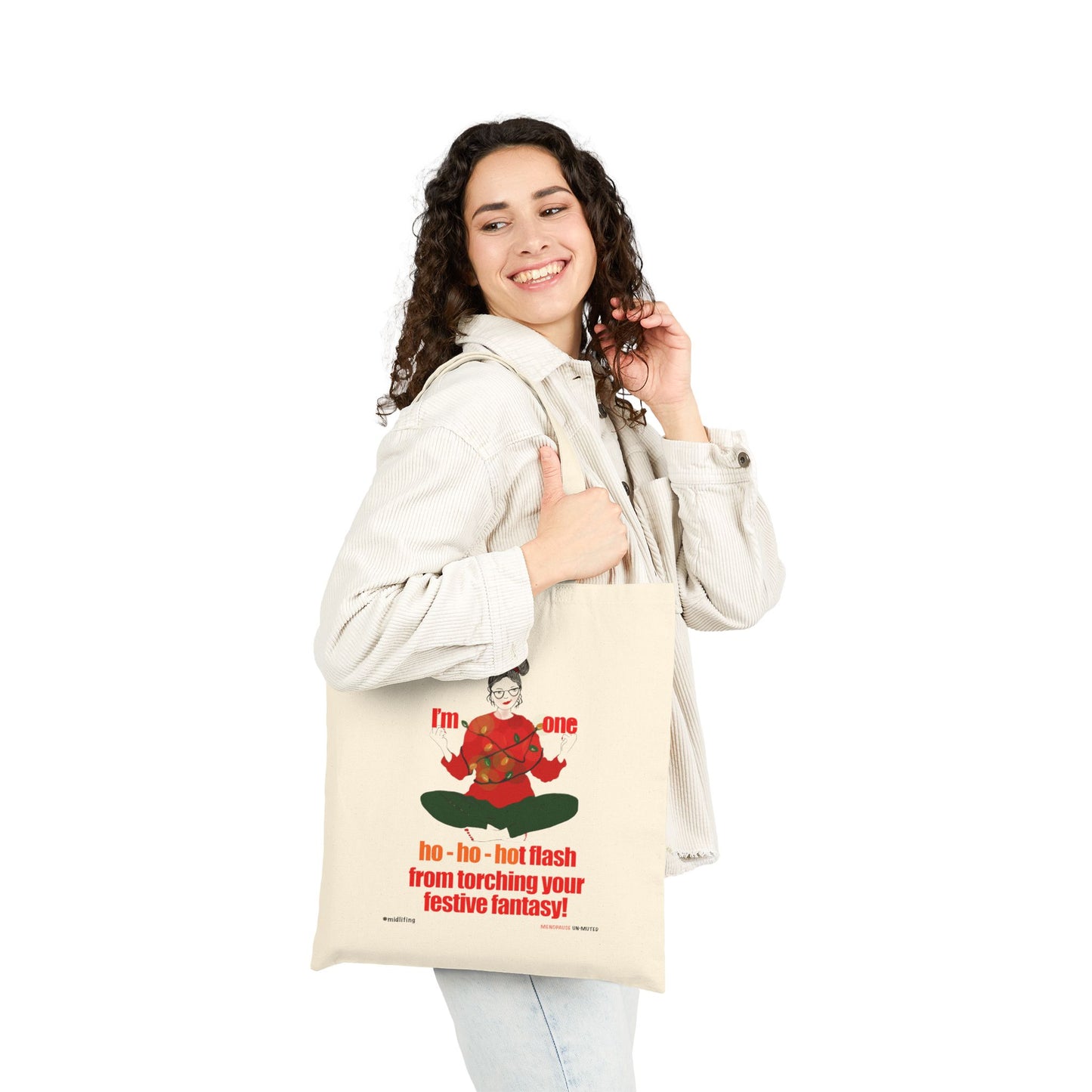 Funny Menopause Midlife Women Holiday Gift - Canvas Tote Bag
